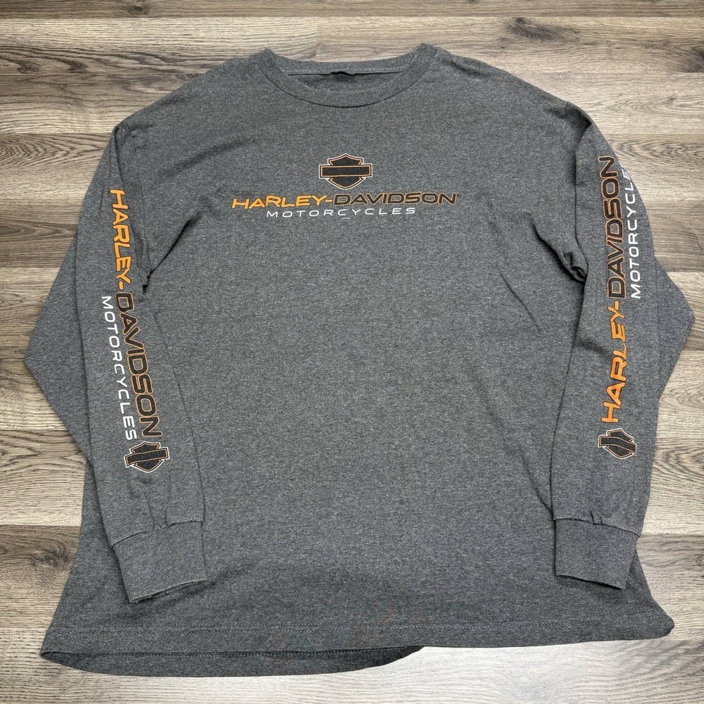 Men's Harley Davidson Nashville Tennessee Long Sleeve Gray Shirt Size XL